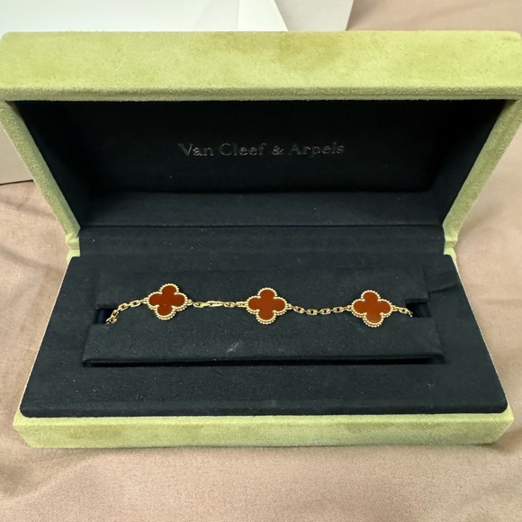 Van cleef bracelet red and gold - Picture 1 of 9
